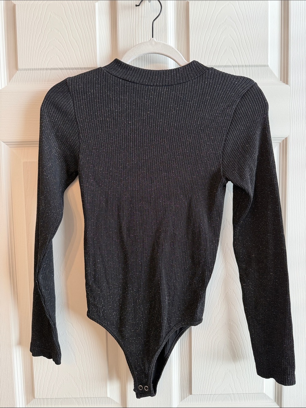 Aura | black and gold long sleeve bodysuit size medium/large